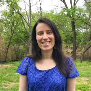 profile picture of Kathleen wearing a blue dress outside